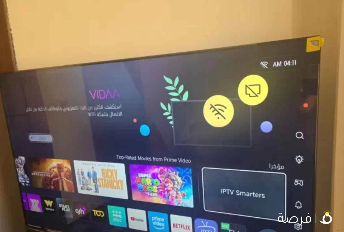 شاشة هايسنس ⁦⁦55⁩⁩ بوصة⁦⁦4k⁩⁩ ⁦⁦qled⁩⁩ بالستيكر استعمال خفيف جدا