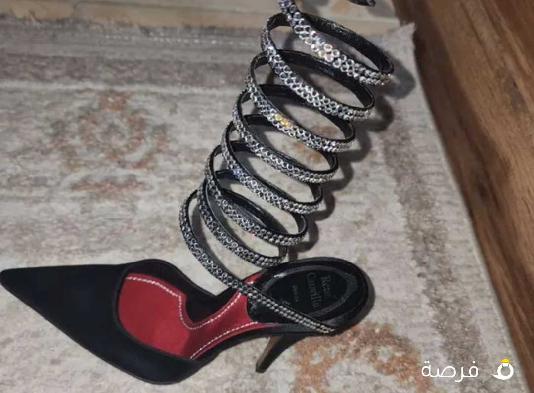 للبيع حذاء ماركة rene caovilla ماركة إيطالية مصنوع من اجود انواع الجلود جلد اصلي طبيعي 100/100