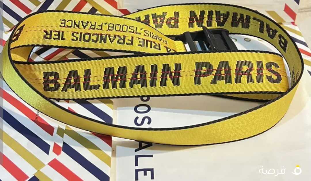 BALMAIN belt size 125 yellow hype logo