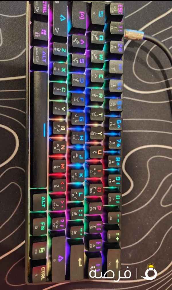كيبورت DK61 USB Bluetooth 5.0 keyboard Red switch Hot swap Bluetooth Arabic copy