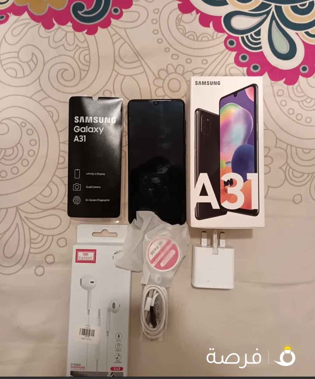 Samsung Galaxy A31 Black 128gb + 8gb excellent condition سامسونج جلاكسي A31 حاله ممتازه