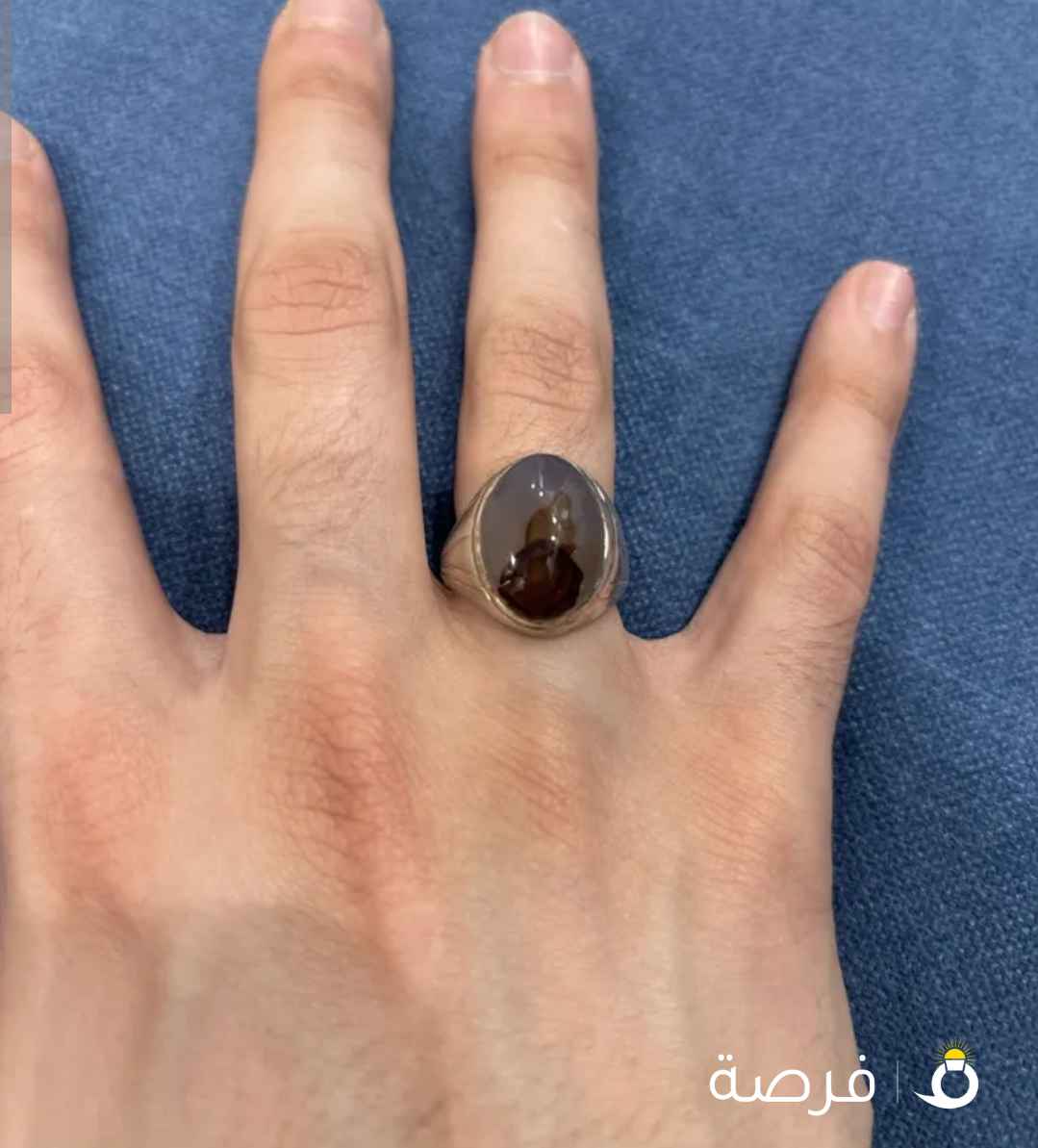 خاتم عقيق قديم و نادر مصور سلحفاة