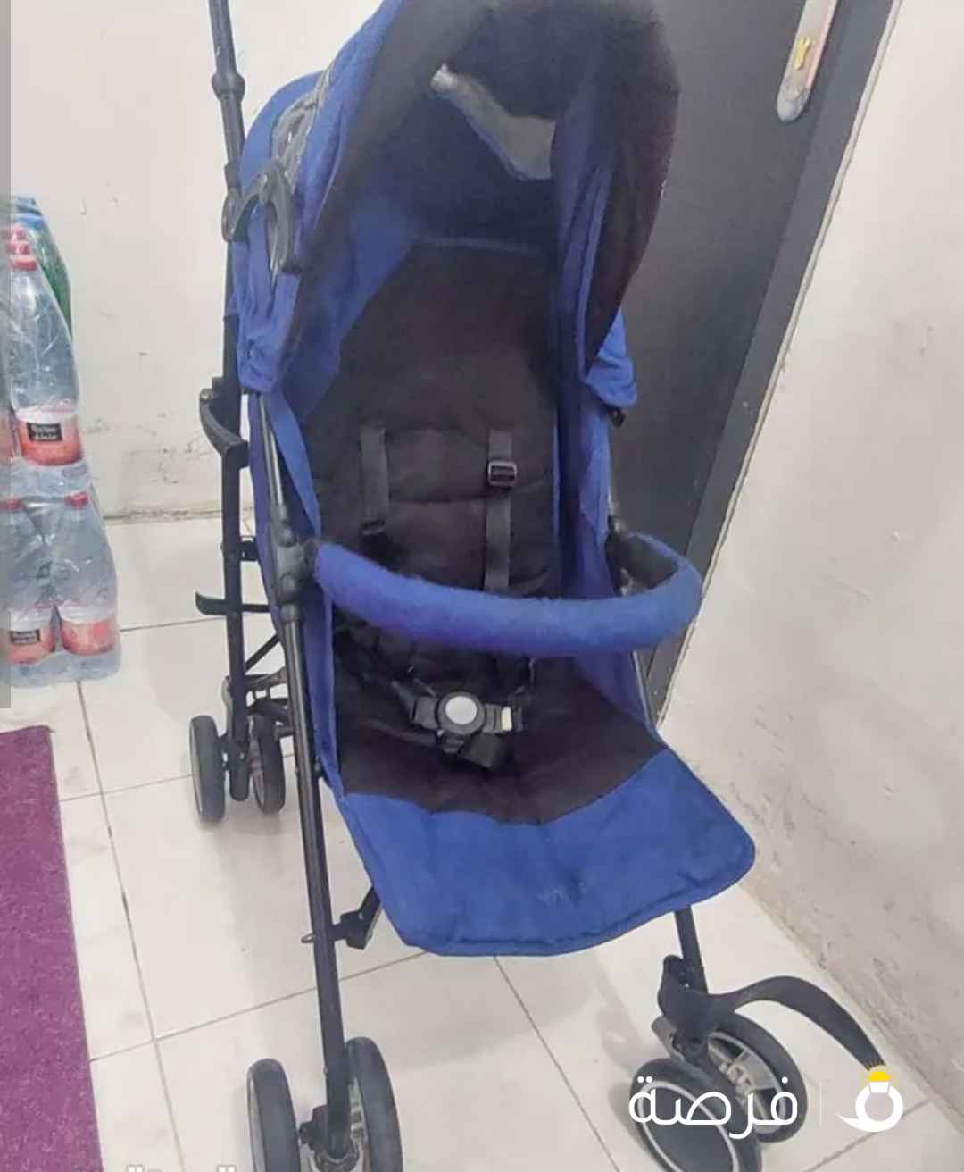 لسرعة البيع عربانة اطفال جونيور 5 دينار لونها ازرق فيها مستويات بتبقى سرير من سنتر بوينت