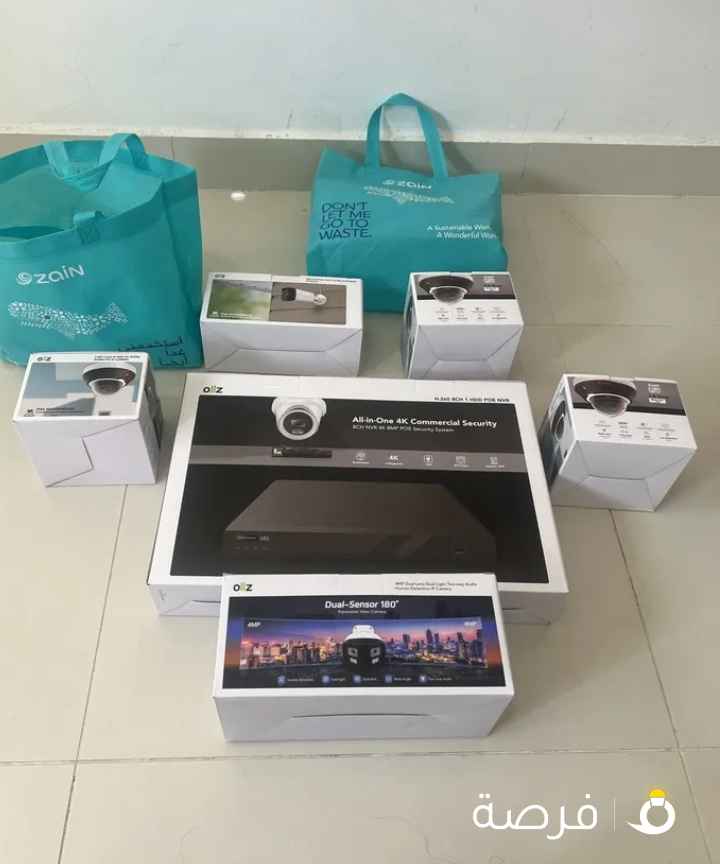 عرض نظام المراقبة الكامل كامرات داخل وخارج المنزل مع الرسيفر الخاص فيهم ، اعلى جودة تصوير 6 ميغا بكسل من شركة زين وتحت كفالتهم جديد بالكرتون

يصلح للمنازل والمكاتب والشركات