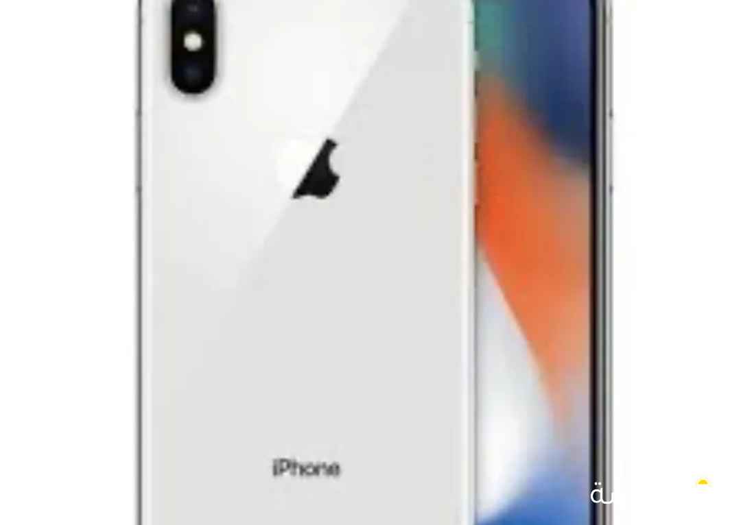 ايفون اكس مستعمل حالته جيده بطاريه 70 كسر خفيف ورا نفس اللون الي بالصوره ابيض