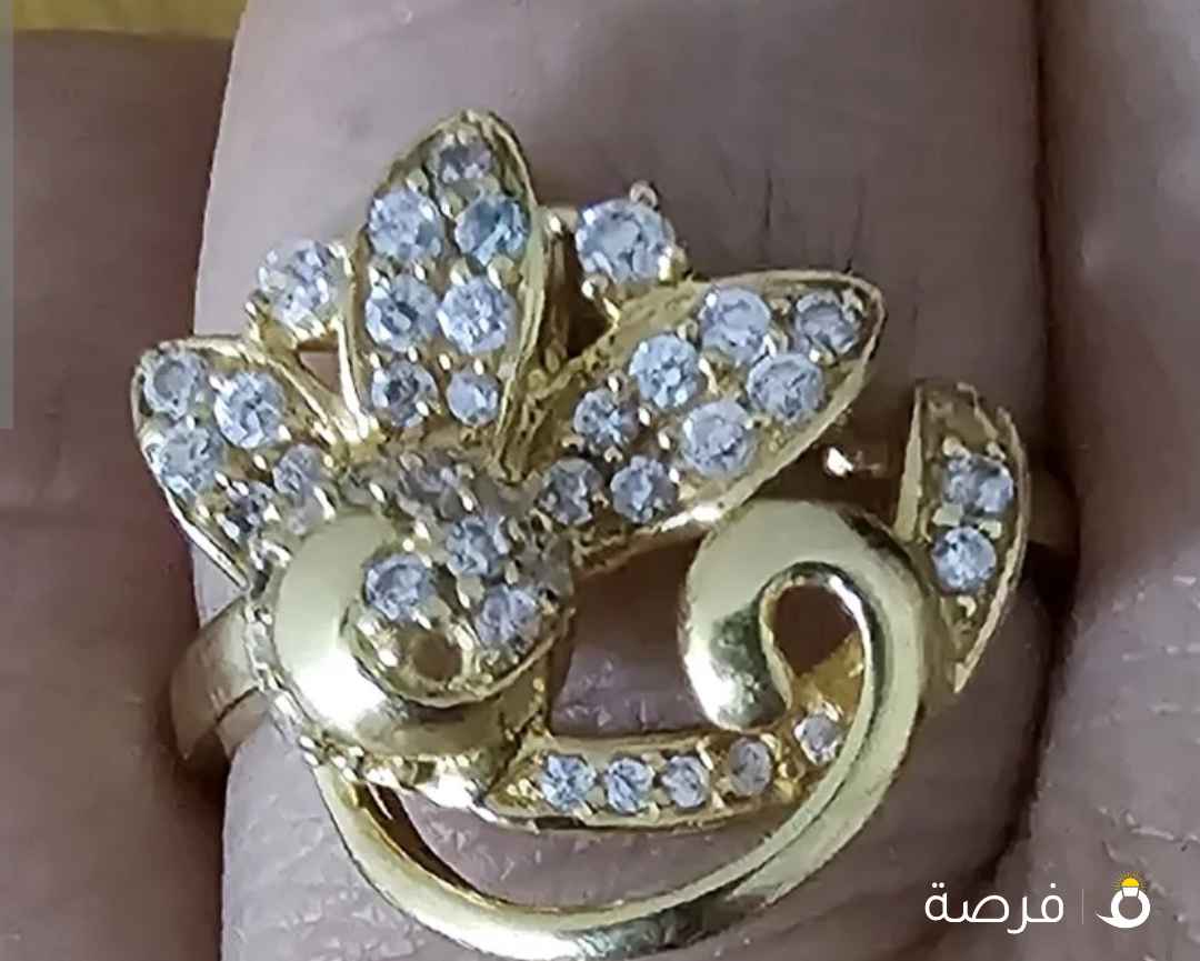 خاتم ذهب داماس عيار 18 4 جرام للبيع بدون مصنعيه