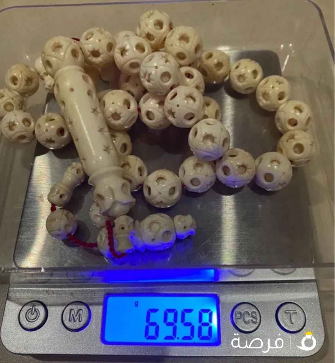 مسباح عاج فيل خراطة يدوية من النوادر