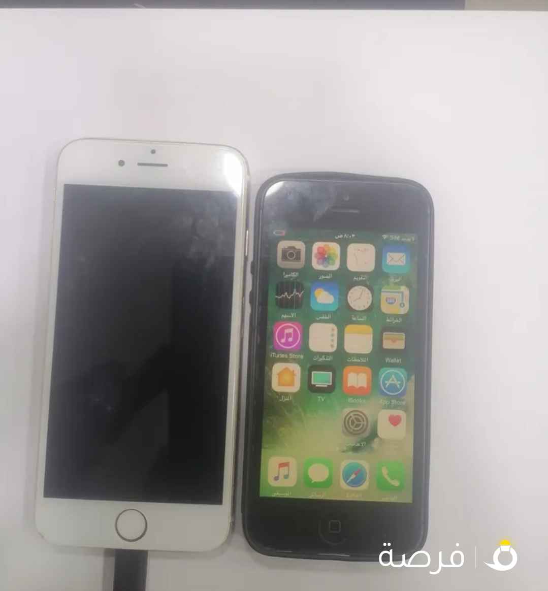 للبيع عدد.2 جهاز ايفون واحد ايفون 5 والثاني ايفون 6 بحالة ممتازة ال5 لون ازرق ال6 لونه ابيض