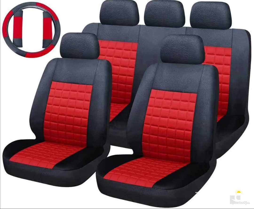 14 pc seat cover with steering cover --14 قطعة غطاء مقعد مع غطاء التوجيه