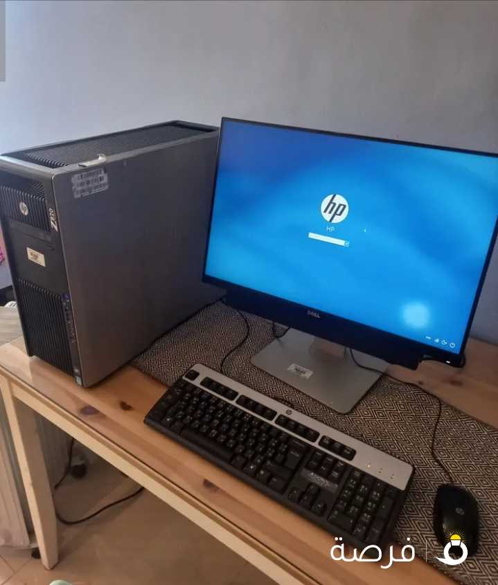 جهاز HP Workstation Z820 ،شاشة Dell 24 انش مواصفات قوية High Specifications