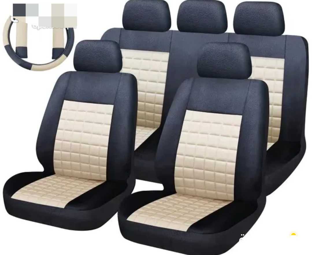 14 pc seat cover with steering cover --14 قطعة غطاء مقعد مع غطاء التوجيه