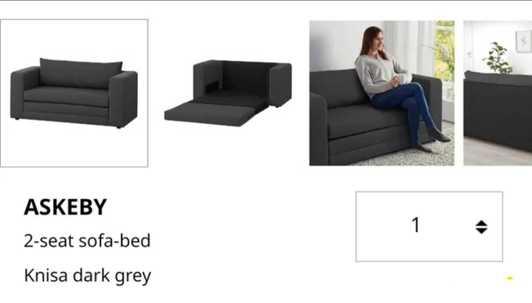 صوفا سرير ايكيا sofa bed ikea askeby