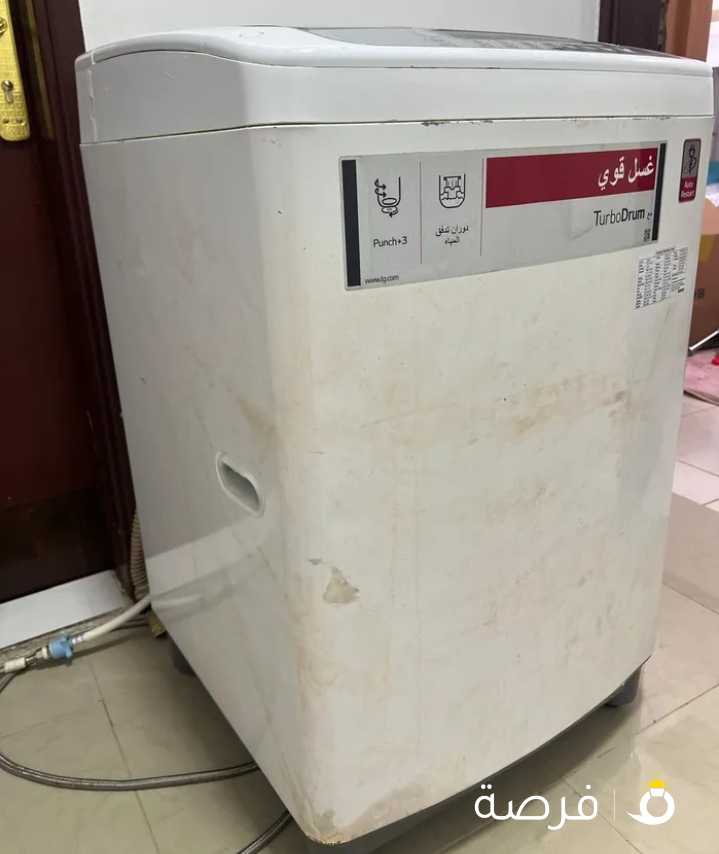 غسالة LG 10 kg فوق أتوماتيك بحالة ممتازة Washing machine LG 10 kg good condition above automatic