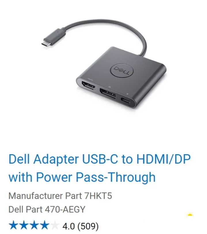 Dell adapter USB-C to HDMI