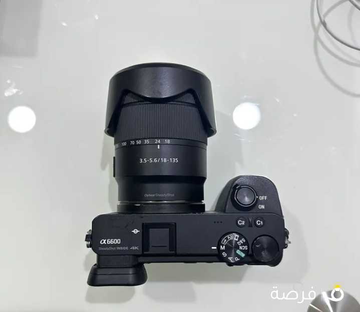 Sony a6600 camera with 18-135 mm lens