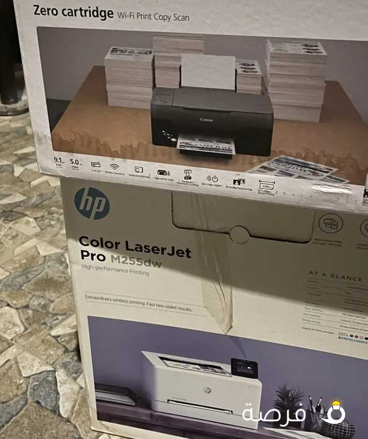 طابعتين وحده canon وحده hp ليزر استعمال مره وحده بدون عيوب