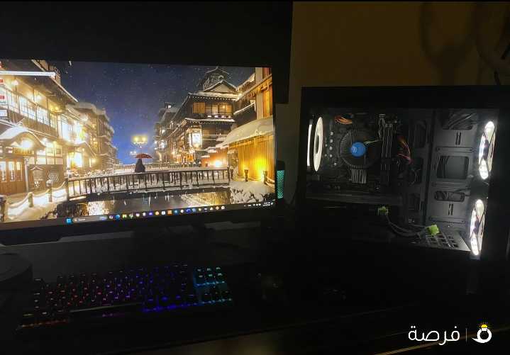 كمبيوتر العاب مع شاشه قيمنق معاه Gaming pc with a gaming screen