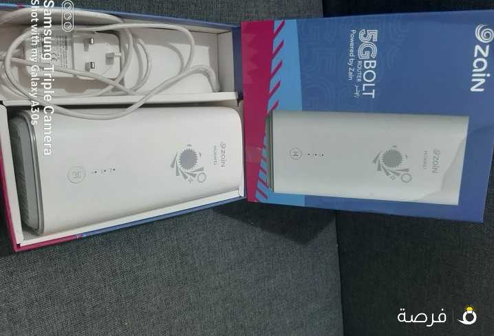 راوتر منزلي من زين 5G router شغال 100% استعمال خفيف جدا نفس الجديد معه الشاحن الاصلي. Zain Router 5G