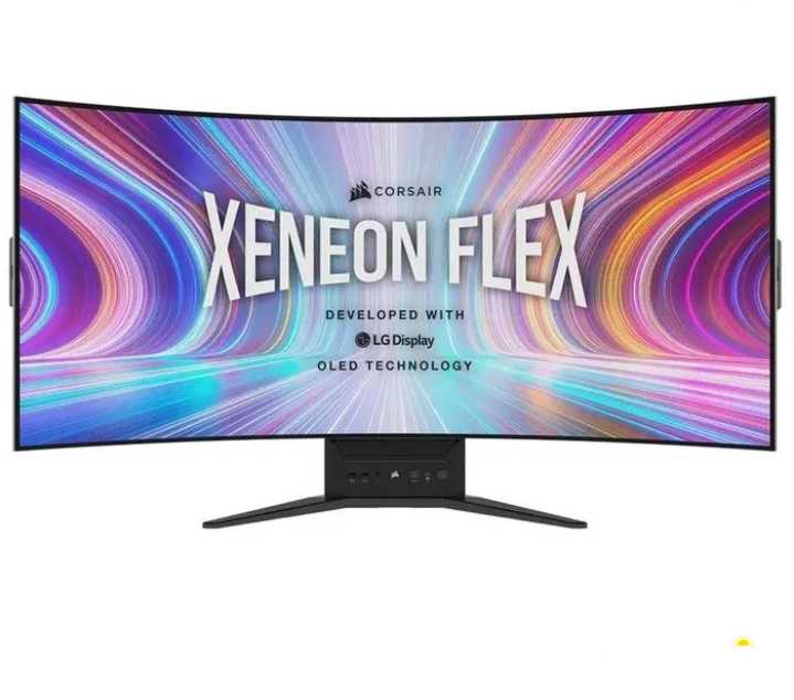 CORSAIR XENEON FLEX 45WQHD240 45-Inch Bendable Gaming Monitor, 3440 x 1440, 240Hz, 0.03ms GtG, HDR with 1000nit Peak Brightness, 1.5M:1 Contrast Ratio, 1.07 Billion Colors

الشاشة نضيفه استخدام شهرين مع ستاند طاولة