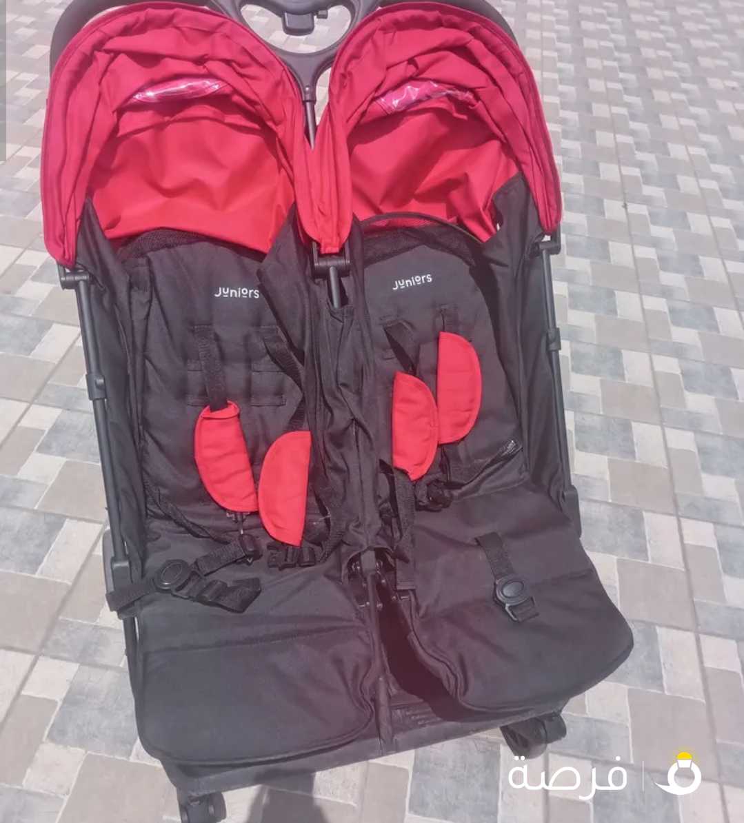 عرباية اطفال توام جونيور بحالة جيدة