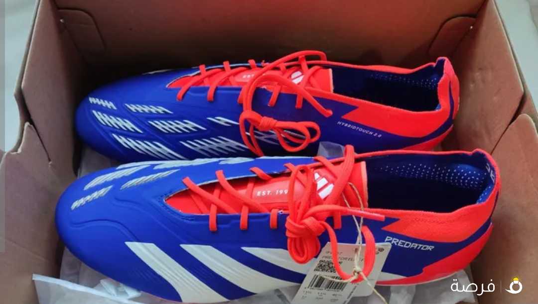 الحذاء مقاس 46 جديد مع شنطه وهو اعلى نسخه موجوده بين احذيه البريدتور جديد بالكرتون نسخه لاعبين ......