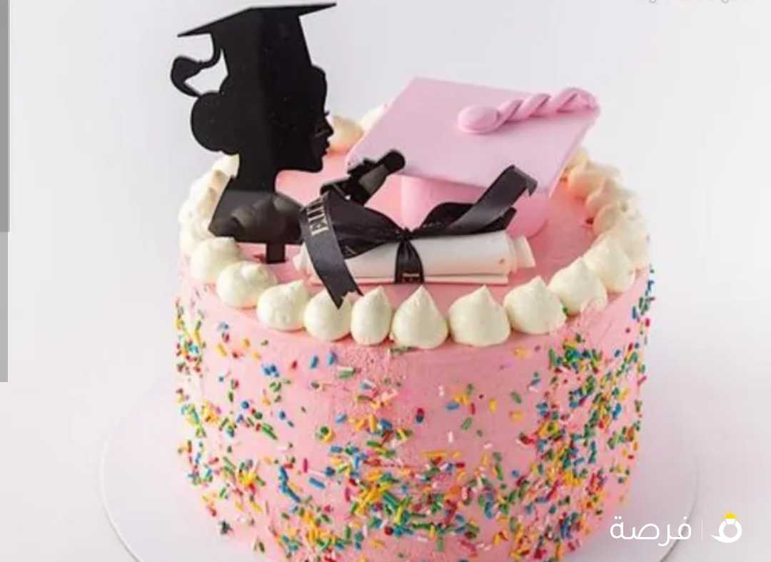 حلويات كيك تخرج وحلويات عربي بسبوسه وكنافه وترافل منجه و فروله