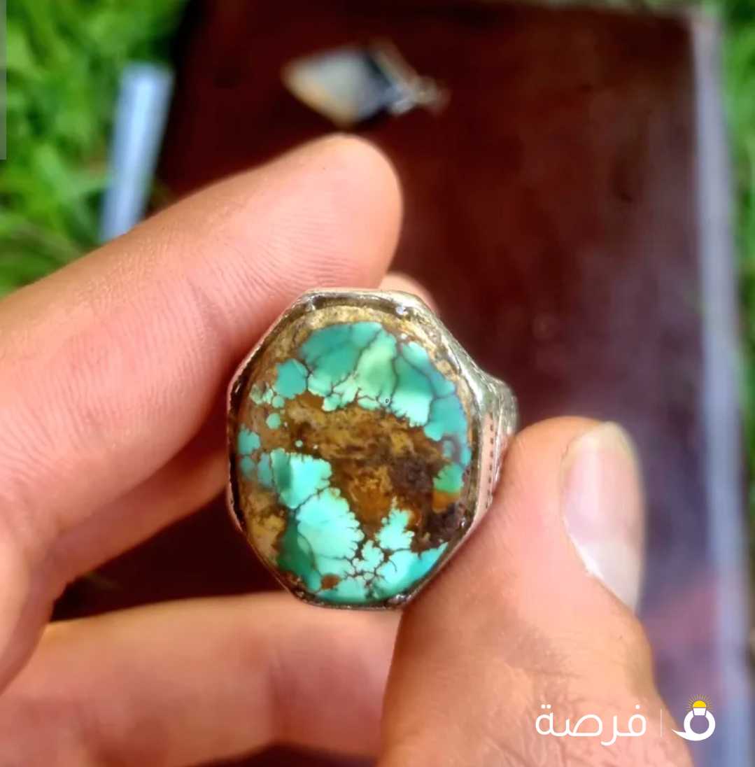 Antique turquoise silver ring