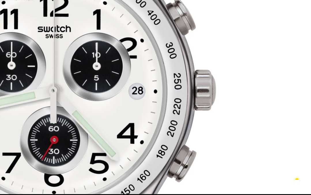 ساعه سواتش اصليه للرجال (كرونوغراف) - 43 ملم بغلاف الشركه لم تلمس