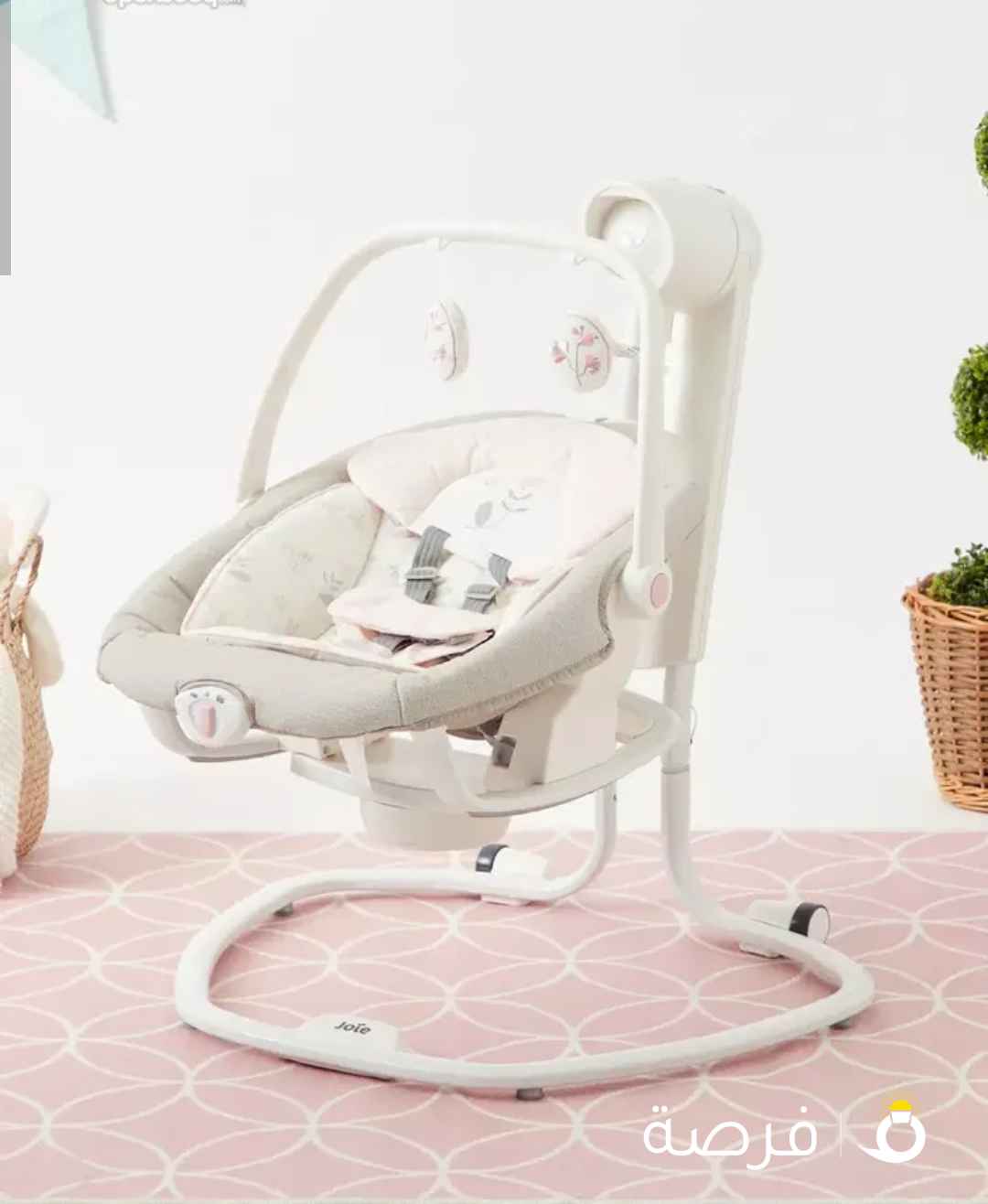 هزاز اوتوماتيك و كرسي للأطفال من جوي 2in1 baby rocker and chair from joie