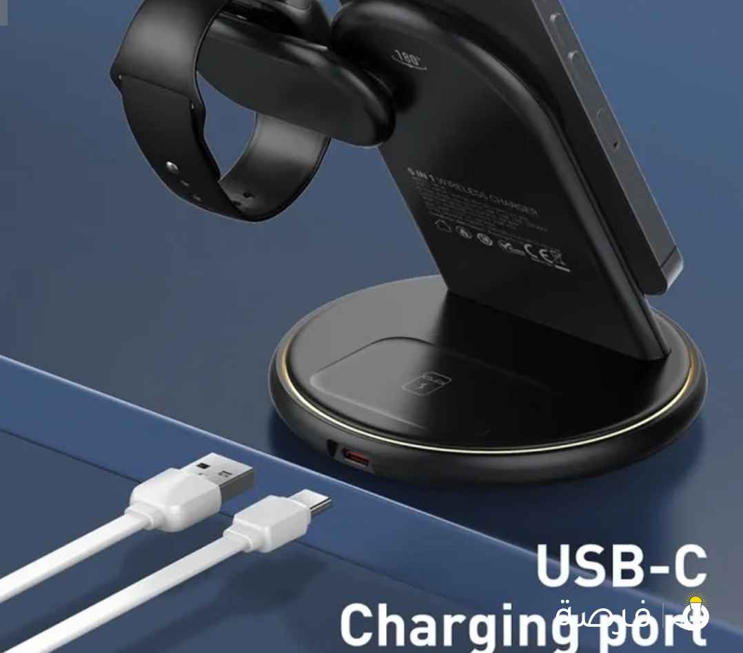 شاحن وايرليس 5 في 1 Ldnio 5 IN 1 Desktop Wireless Charging Station WL02