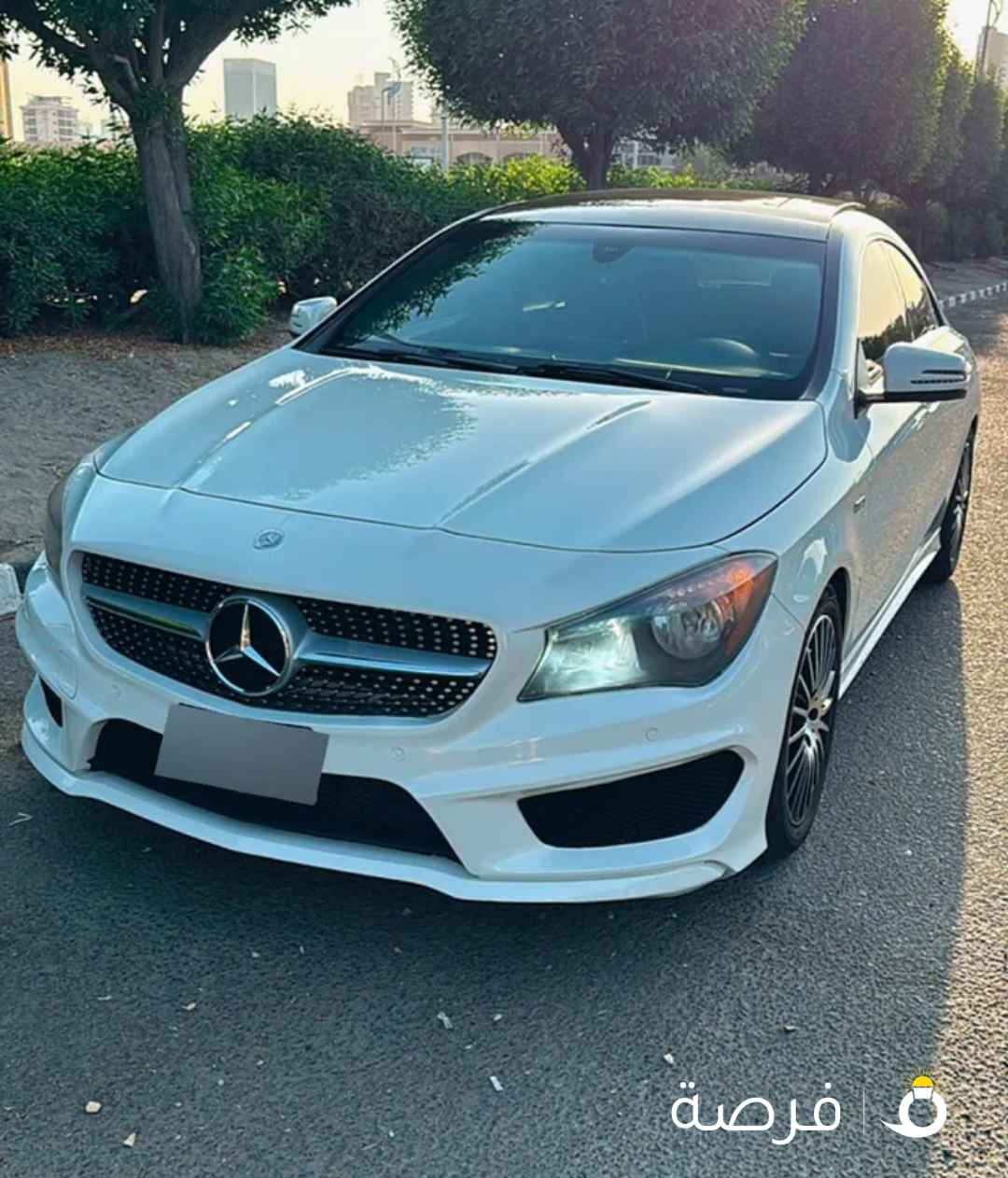 للبيع مرسيدس CLA حجم 250 تربو وكالة الكويت AMG موديل 2014 أبيض الداخل جلد اسود بانوراما