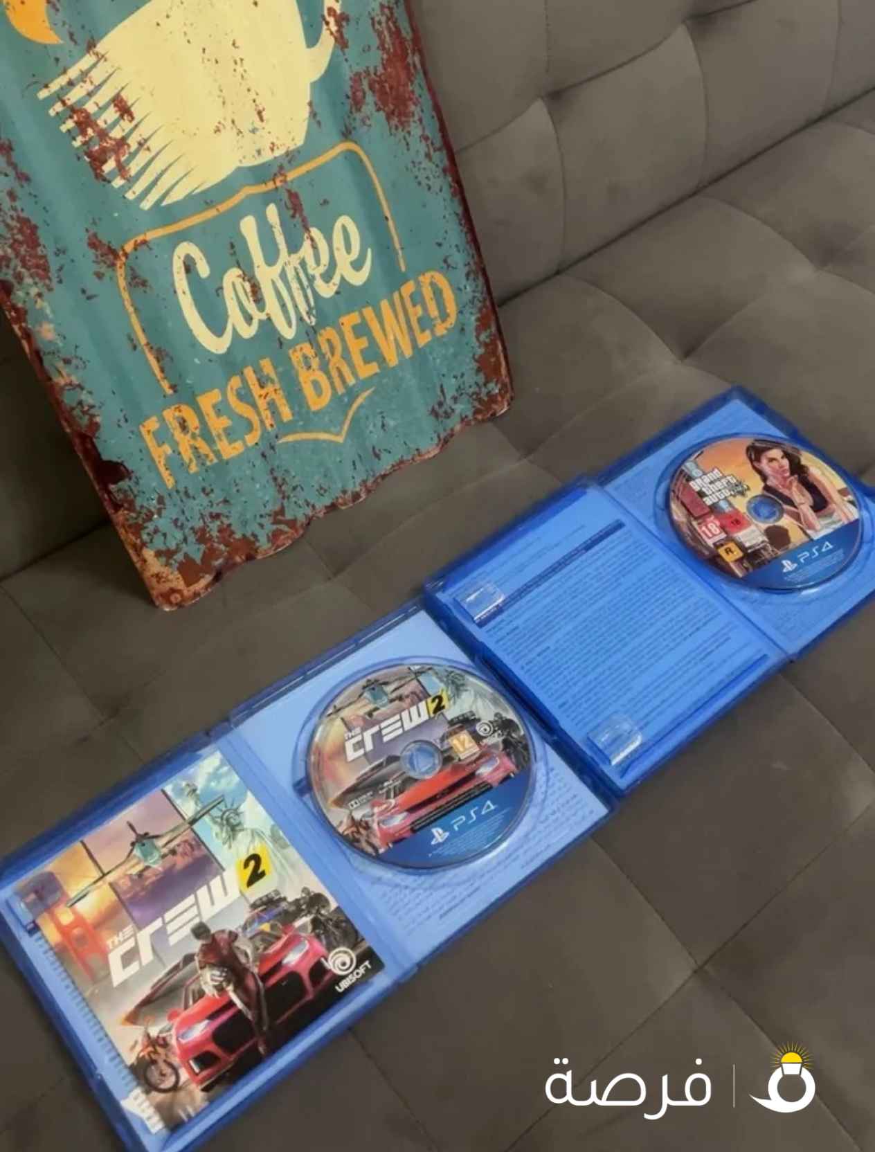 للبيع شريطين قراند5 /THE CREW ولوحه حديد وشرط النضافه