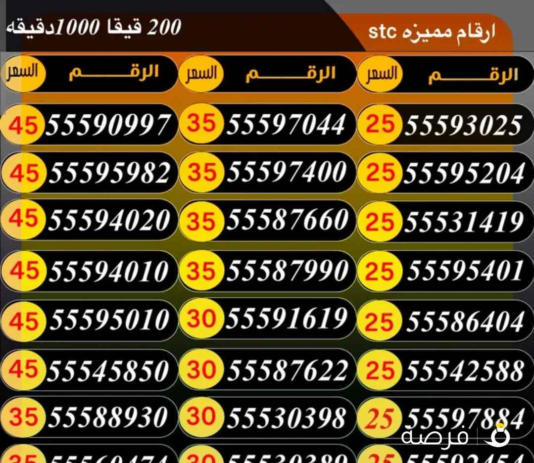 ارقام تعبيه مميزة إنترنت ومكالمات مجانا اول شهر