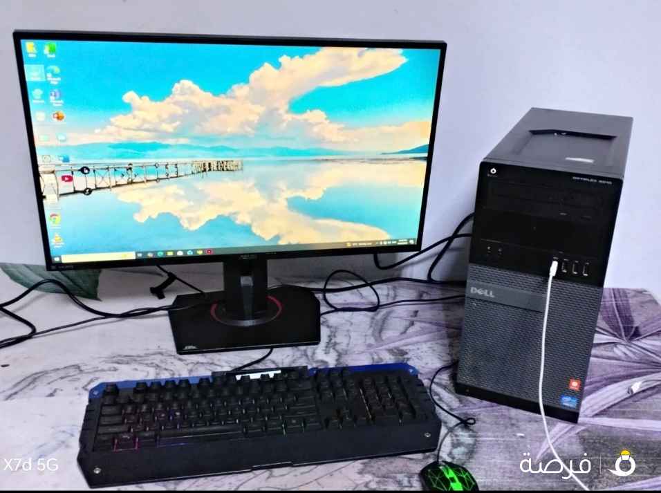 computer core i7 3770 CPU ram 4 GB hard 500 GB with 27 inch monitor have line