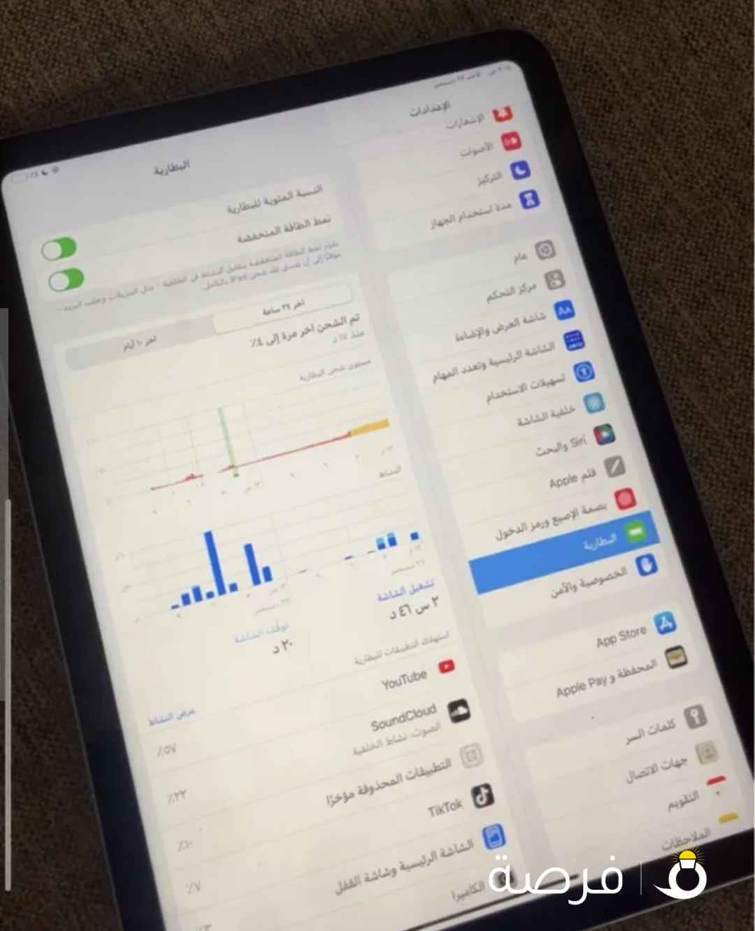 ايباد جيل العاشر نظيف مافيه ولا شي الاستعمال مو قوي مافيه ولا خدش
