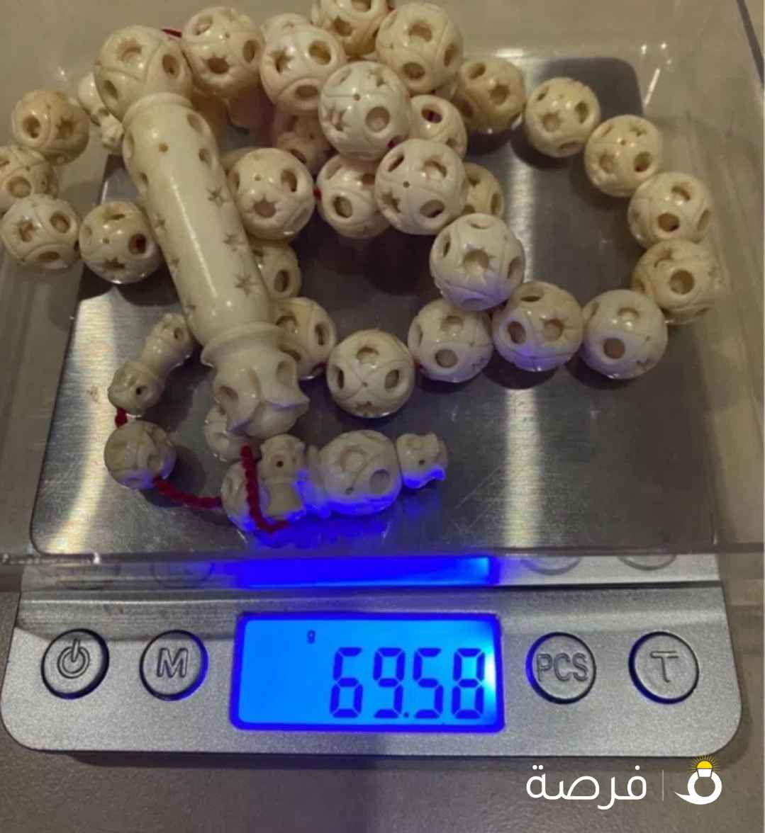 مسباح عاج فيل خراطة يدوية من النوادر