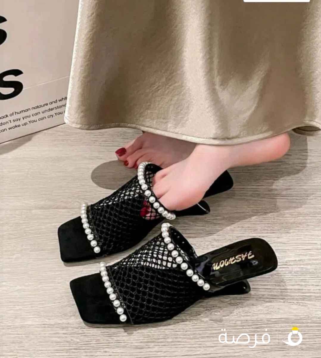 Women black Low Heeled Sandal Available Size 40