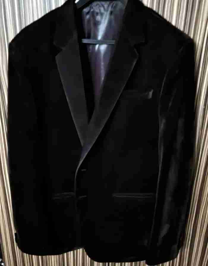 Black Velvet Blazer for Sale