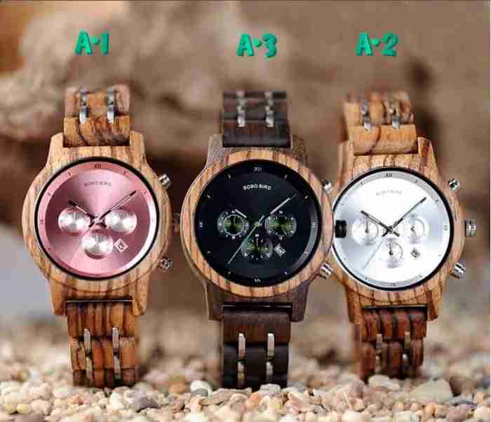 Metal & wooden watch