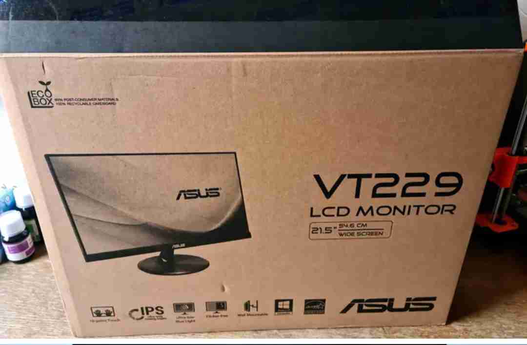 شاشة كمبيوتر IPS FHD ASUS VT229H جديدة بالكرتون. تعمل باللمس. 22 إنش