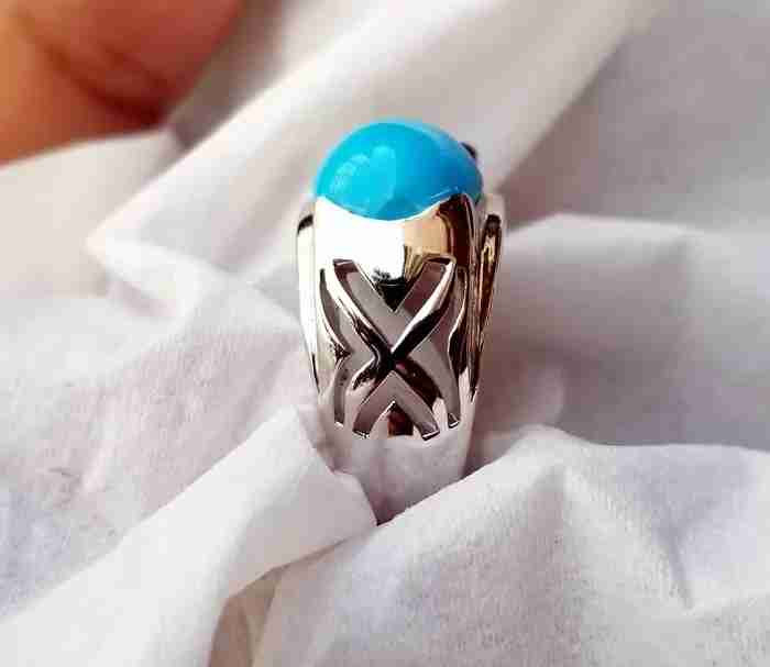 Certified Neshapur Turquoise Ring