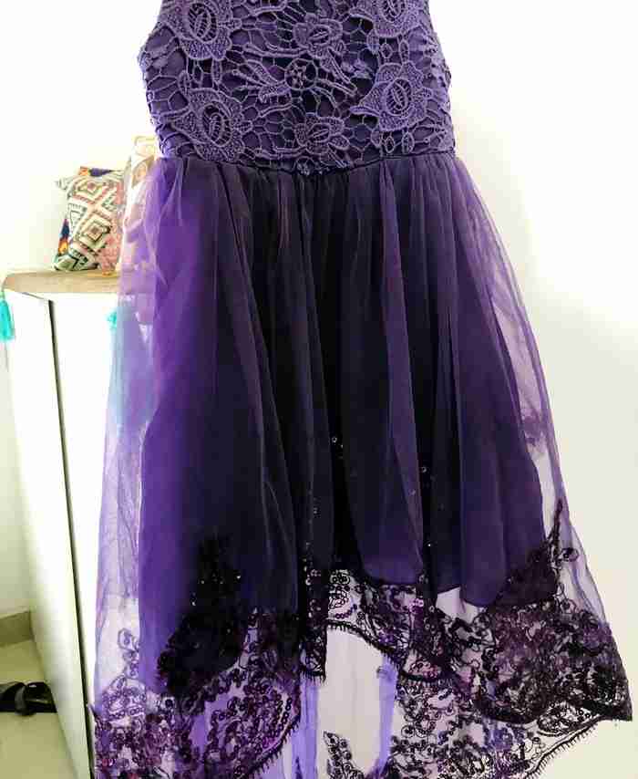 purple wedding dress only wear twice