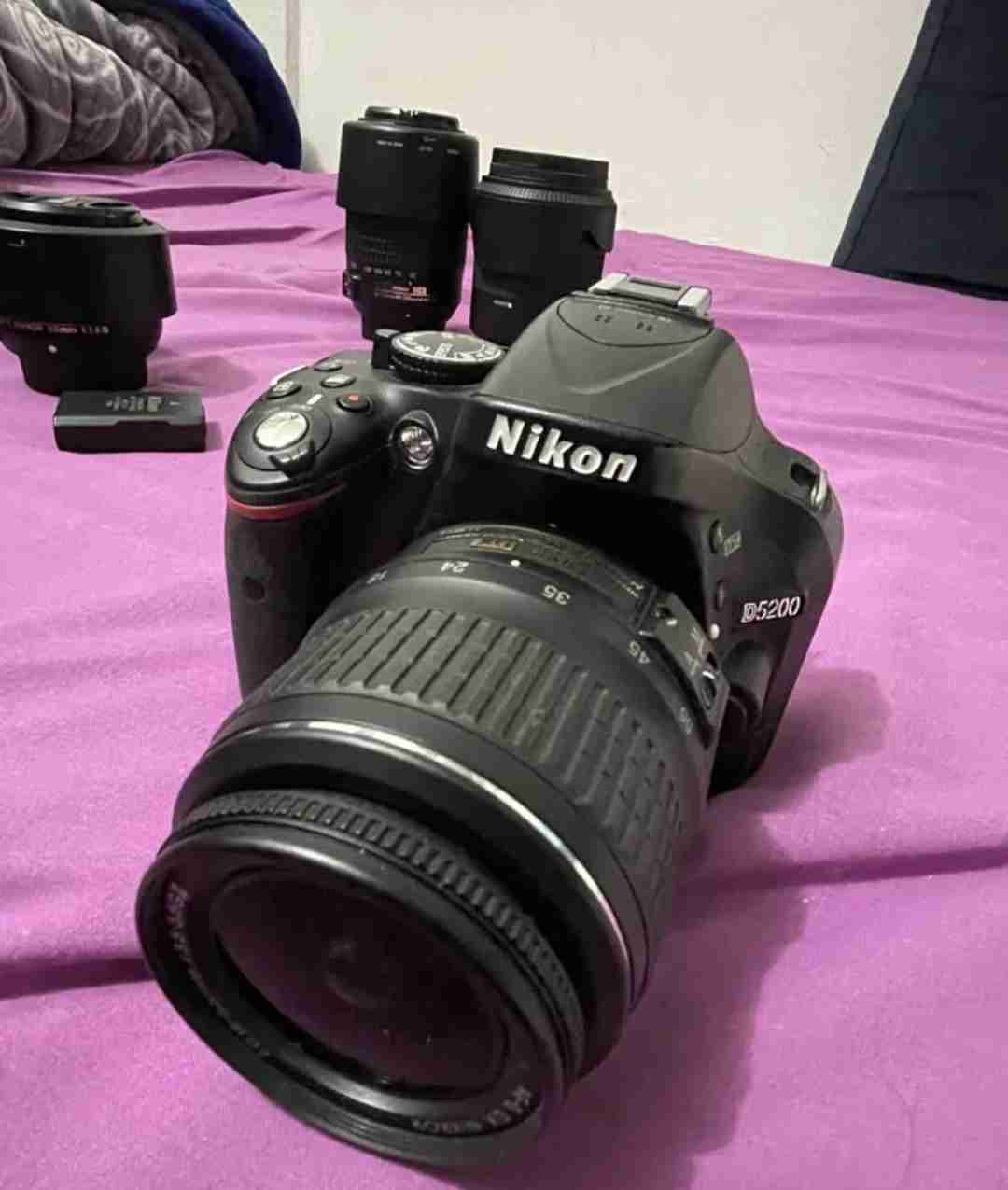 Nikon D5200 with extra lens