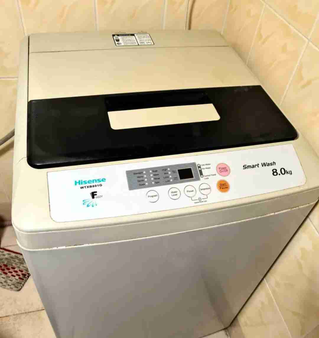 للبيع غسالة هايسنس الذكية 8 كيلو بحالة جيدة. for sale washer Hisense 8kg smart