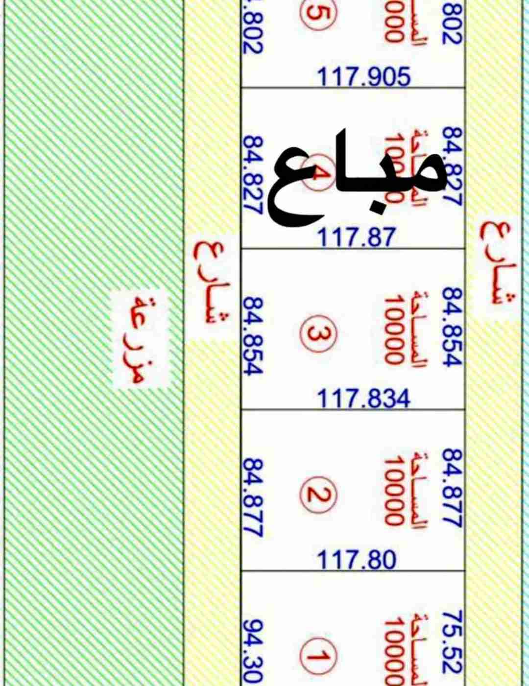 للبيع بالوفرة طريق 500 مزارع 10 الاف شركات خلف مزرعة الامير