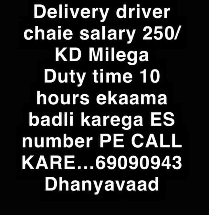 Delivery driver chaie