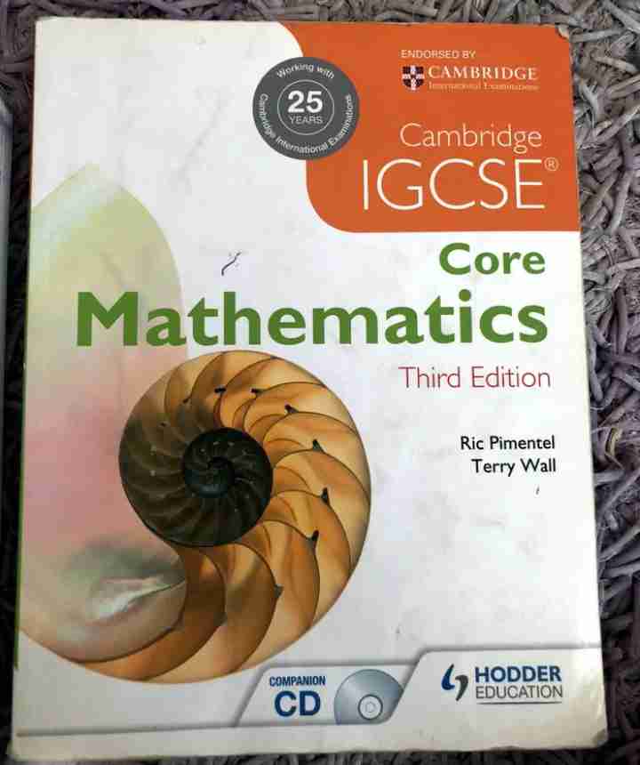 IGCSE books math, physics, and classified chemistry