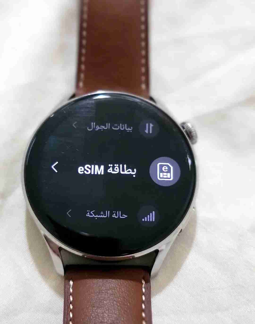 للبيع ساعة هواوي WATCH 3 eSIM مستعمله نظيفه حيل حجم 46