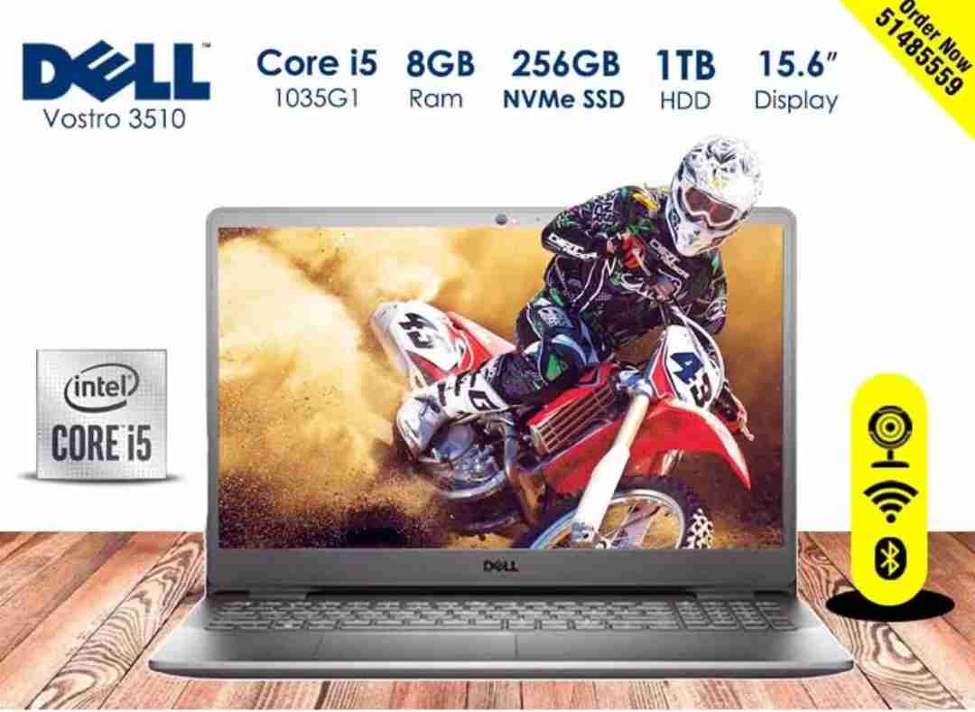 لابتوب DELL الجديد، معالج Corei5, رامات 8GB، SSD256GB + 1TB HDD السريعة وشاشة