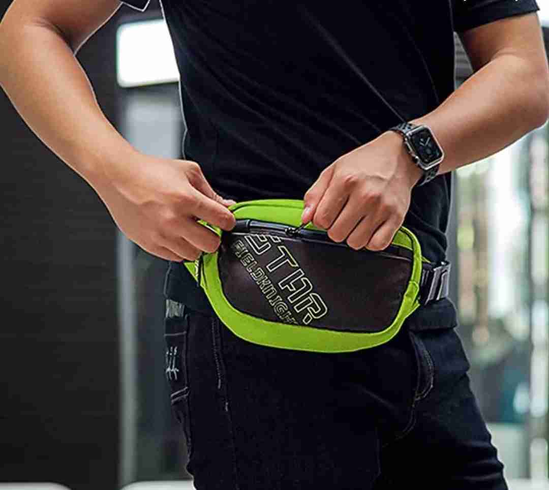 Multifunctional Riders waterproof Shoulder Bag Neon Green شنطة خصر من SKG